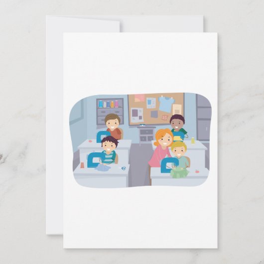 Kinderen Naailes Plezierig Ambachten en Leren Kaart (Voorkant)