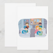 Kinderen Naailes Plezierig Ambachten en Leren Kaart (Voorkant / Achterkant)