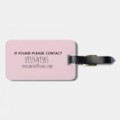 Kinderen naam Waterverf Safari Pattern van Girl's  Bagagelabel (Achterkant horizontaal)