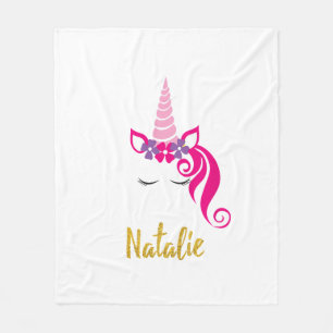 Kinderen Natalie Eenhoorn Shirt Meisjes Gepersonal Fleece Deken