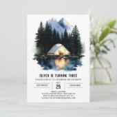 Kinderen Natuur Retraite Verjaardagsuitnodiging Kaart (Staand voorkant)