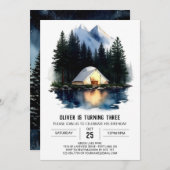 Kinderen Natuur Retraite Verjaardagsuitnodiging Kaart (Voorkant / Achterkant)