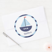 Kinderen Nautische Zeilboot Verjaardag Sticker (Envelop)