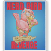 Kinderen Nerd Vogel Wraak Sticker (Voorkant)