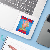 Kinderen Nerd Vogel Wraak Sticker (Laptop met iPhone)