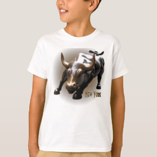 Kinderen New York Shirt Bull Statue NY Souvenir Sh