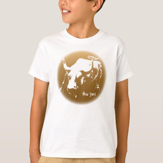 Kinderen New York Shirt NYC Bull Souvenir Shirt (Voorkant)