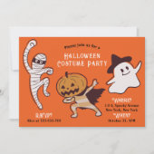 Kinderen niet zo eng Halloween verkleedfeest Kaart (Voorkant)