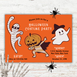 Kinderen niet zo eng Halloween verkleedfeest Kaart