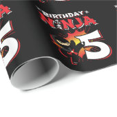 Kinderen Ninja Birthday Party Gift - 5 jaar oud Cadeaupapier (Rol Hoek)