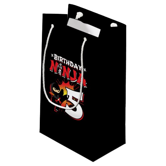Kinderen Ninja Birthday Party Gift - 5 jaar oud Klein Cadeauzakje (Achterkant Gekanteld)