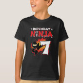 Kinderen Ninja Birthday Party Gift - 7 jaar oud T-shirt (Voorkant)