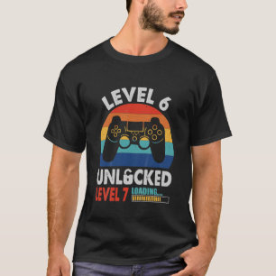 Kinderen Niveau 6 Ontgrendeld 6 Jaar Grappig T-shirt