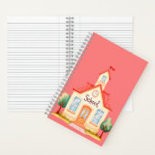 Kinderen notitieboek met geïllustreerd schoolgebou (Binnen)