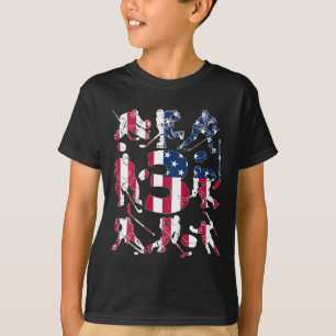 Kinderen Nummer 3 Jaar IJshockey 3e Verjaardag T-shirt