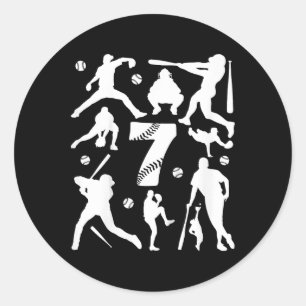 Kinderen Nummer 7 Jaar Bysebyll 7e Verjaardag Ronde Sticker
