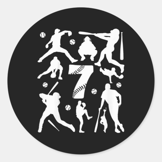 Kinderen Nummer 7 Jaar Bysebyll 7e Verjaardag  Ronde Sticker (Voorkant)