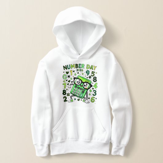 Kinderen Nummer Dag Hoodie | Wiskunde Rekenmachine (Laagn)