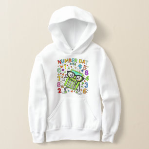 Kinderen Nummerdag Hoodie Kleurrijke Wiskunde Nu