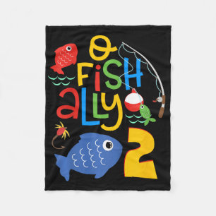 Kinderen O-fish-ally Twee Verjaardagsdecoraties 2 Fleece Deken