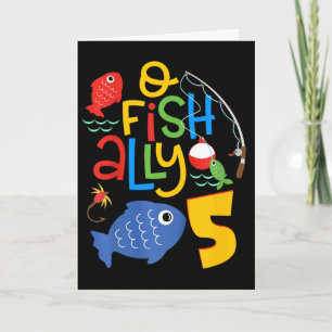 Kinderen O-fish-ally Vijf Verjaardagsdecoraties 5  Kaart