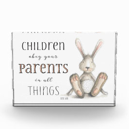 Kinderen Obey Uw Ouders-Kol. 3:20 Fotoblokken