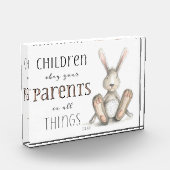 Kinderen Obey Uw Ouders-Kol. 3:20 Fotoblokken (Links)