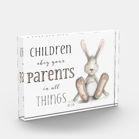 Kinderen Obey Uw Ouders-Kol. 3:20 Fotoblokken (Links)