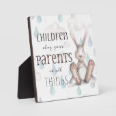 Kinderen Obey Uw Ouders-Kol. 3:20 Fotoplaat (Voorkant)