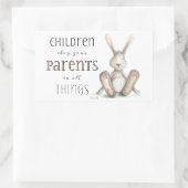 Kinderen Obey Uw Ouders-Kol. 3:20 Rechthoekige Sticker (Tas)