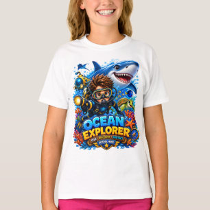 Kinderen Oceaan Verkenner Haai Duik T-Shirt
