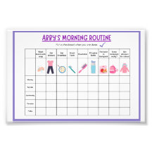 Kinderen Ochtendroutine Checklist met Mooie Pictog