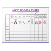 Kinderen Ochtendroutine Checklist met Mooie Pictog