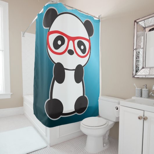 Kinderen of overs van Panda Bathroom Rug Douchegordijn (In situ)