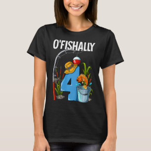 Kinderen O'fishally 4 Jaar Oud 4de Verjaardag Viss T-shirt