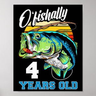 Kinderen Ofishally 4 Jaar Oude Visser 4de Verjaard Poster