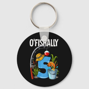 Kinderen O'fishally 5 Jaar Oud 5de Verjaardag Viss Sleutelhanger