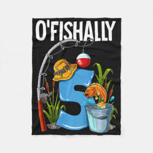 Kinderen O'fishally 5 Jaar Oud 5e Verjaardag Visse Fleece Deken