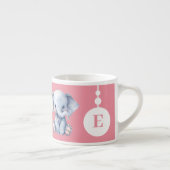 Kinderen olifant mok gepersonaliseerde naam roze (Rechts)