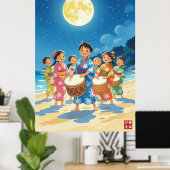 Kinderen onder de maan poster (Thuiskantoor)