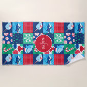 Kinderen onder de zee kerst patchwork quilt strandlaken (Voorkant)
