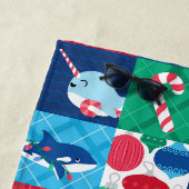 Kinderen onder de zee kerst patchwork quilt strandlaken (In situ)