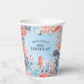 Kinderen onder de Zee van de vogeldag Papieren Bekers (Voorkant)