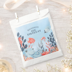 Kinderen onder de zee verjaardagsfeestje bedankzakje