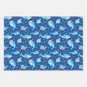 Kinderen onder het Zee kerstpatchwork Inpakpapier Vel (Voorkant 3)