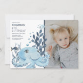 Kinderen onder Zee Foto van Birthday Party Kaart (Voorkant)