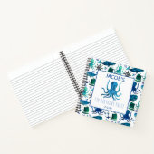 Kinderen Onder Zee Waterverf Nautilus Octopus Notitieboek (Binnen)