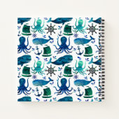 Kinderen Onder Zee Waterverf Nautilus Octopus Notitieboek (Achterkant)