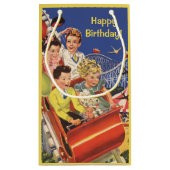  Kinderen - Onderzetter van Roller Fun Birthday Pa Klein Cadeauzakje (Achterkant)