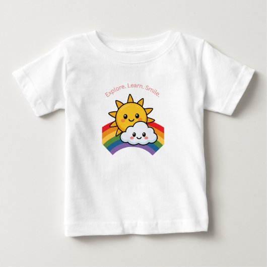 kinderen Ontdek. Leer. Lach t-shirt (Voorkant)
